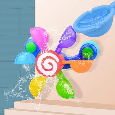 Bambini piccoli colorati ruota idraulica bagno ventosa spruzzo d'acqua gioco bambino vasca da bagno giocattoli set doccia spruzzatore giocattolo per bambini