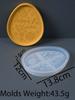 Relief Egg Rabbit Staorage Tray Silicone Mold DIY Easter Bunny Ornament Crafts Making Plaster Resin Display Plate Casting Molds
