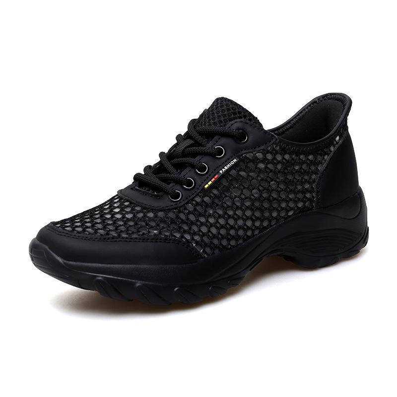 Women's Shoes, Sports Shoes 2025 Summer Women's Thin Mesh Breathable Casual Lightweight Soft Sole Thick Sole Shock-absorbing Running Shoes