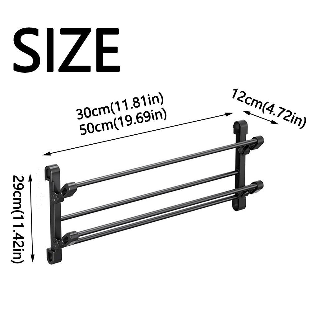 Wall Mounted Folding Slippers Rack Double Layer Bathroom Shoe Rack  Bathroom