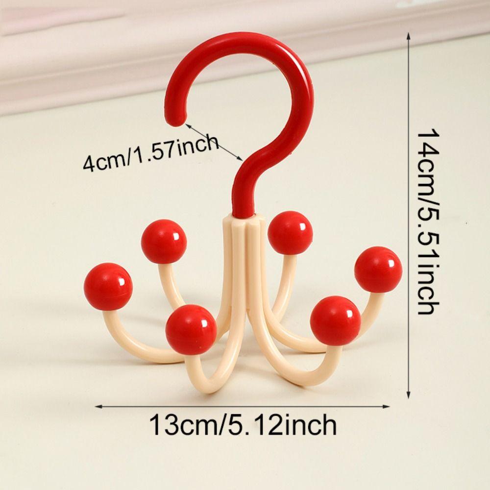 6pcs Portable Rotating Hook Space-Saving Multi-Functional Hooks Hat Tie Bag Hook  Home Storage