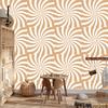 Hippie Background Wallpaper White and Gold for Living Room and Bedroom 50x1000