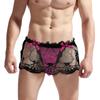 Men's Sissy Lace Skirted T-Back Frilly Bowknot Decor Crossdresser Underwear Lingerie
