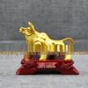 Large Golden Bull Ornament - Wall Street Zodiac Bull for Office & Living Room
