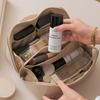 Kosmetiktasche mit großer Kapazität, Kosmetiktasche aus Leder für Damen, multifunktionale Toilettenartikel, tragbare wasserdichte Aufbewahrungsbox für Reisen.