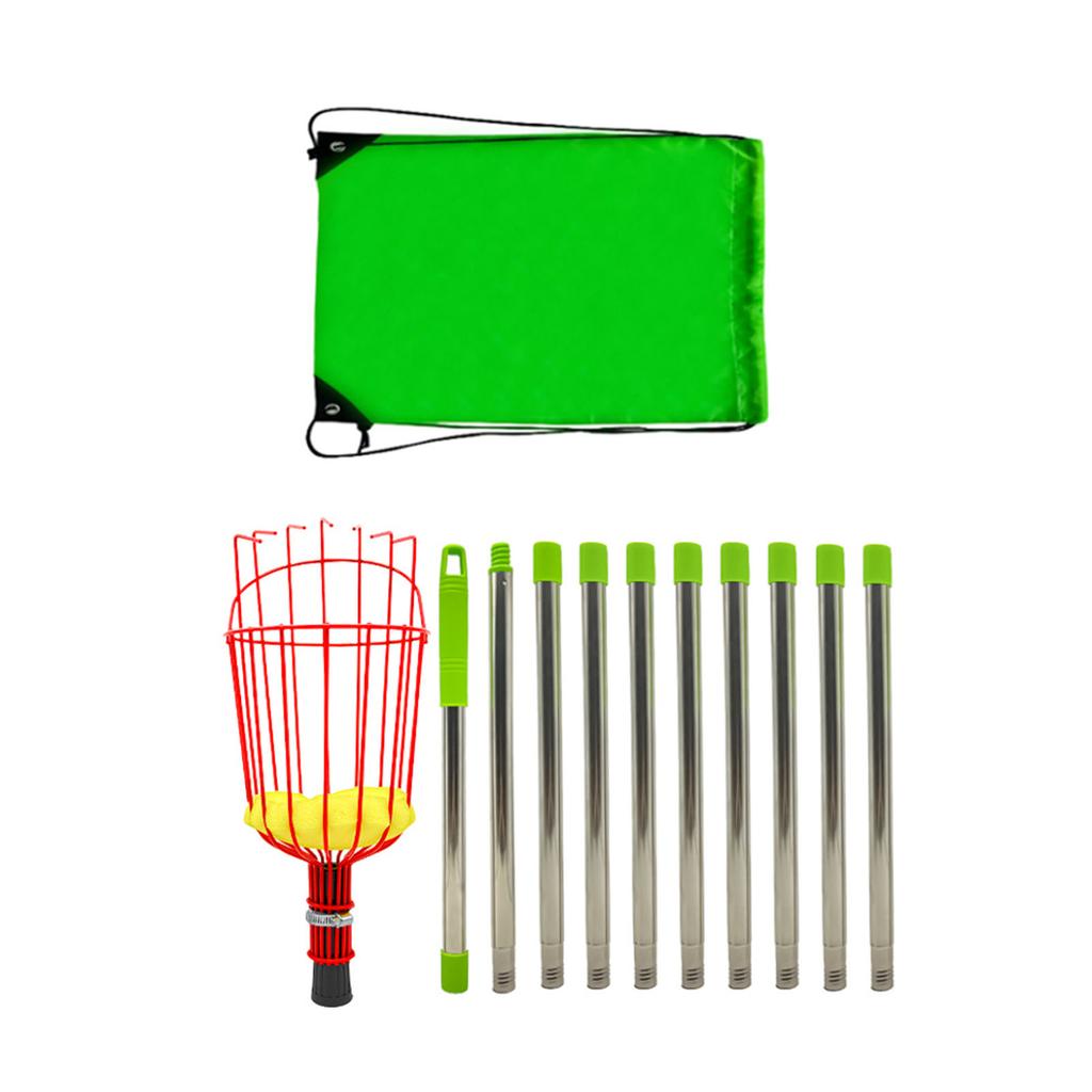 Fruit Pick Basket Telescoping Pole Tool Fruit Picking Equipment for Garden