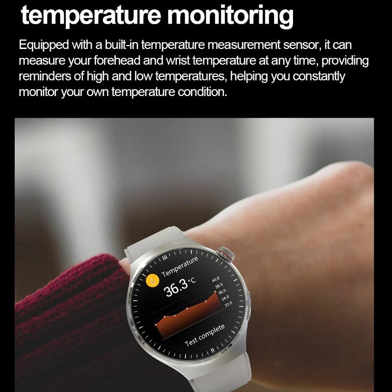 2026 Nuovo Preciso Lipidi Sanguigni Schermo AMOLED da 1,43" Smartwatch per la Salute ECG Acido Urico Pressione Sanguigna Chiamata Bluetooth Smartwatch Compatibile Android/iOS