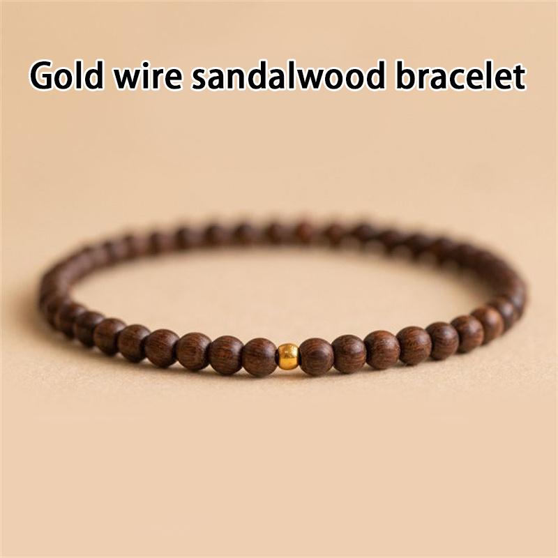 High Quality  Natural Sandalwood Bracelet For Women Girls Retro Exquisite Beaded Bracelet Jewelry Accessories Gifts
