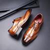 Fashion Men's Leather Shoes Carved Business Dress Shoes Shoes For Men Pointed British Brock Shoe EU Large Size 39-47 New