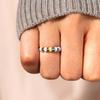Offener Ring, verstellbar, feine Verarbeitung, Linderung von Ängsten, mit Emaille-Perlen-Öffnungsdekoration, Accessoire, stapelbarer Unisex-Drehring für den täglichen Gebrauch