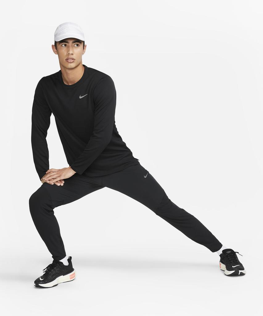 Nike Miler Dry-Fit Uv Long Sleeve Running Top M - Black / Fb7071-010