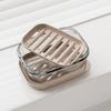 Soap Box with Lid Double Drain Box Soap Box Countertop Soap Rack Bathroom Shelf Soap Box with Drain