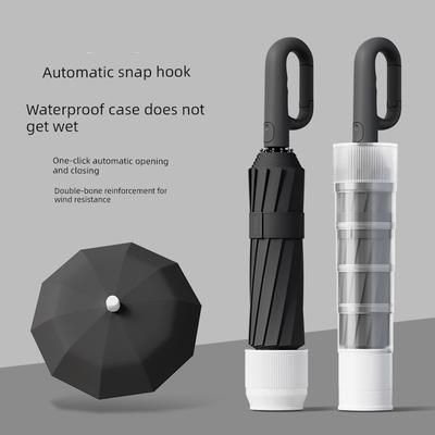 Automatic Folding Umbrella with Waterproof Cover, Car-Mounted, Enlarged and Reinforced, Windproof, Suitable for Men and Women, Dual-Purpose for Heavy