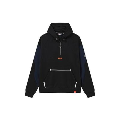 Fleece Hooded Pullover American Sweatshirt Men Sweatshirts Black F11M249211F-BK