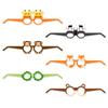 Children'S Birthday Party Decoration Photo Props Elephant Zebra Frog Animal Paper Glasses