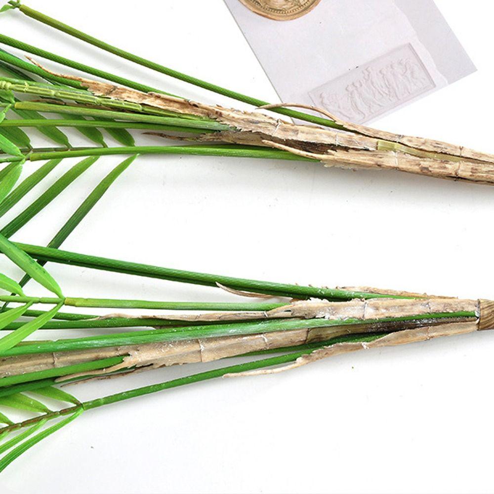 Umělé palmové větve Rostliny List Zelený Simulované rostliny Palmové listy Dlouhá větev Tropická umělá rostlina Zahrada Balkonová dekorace