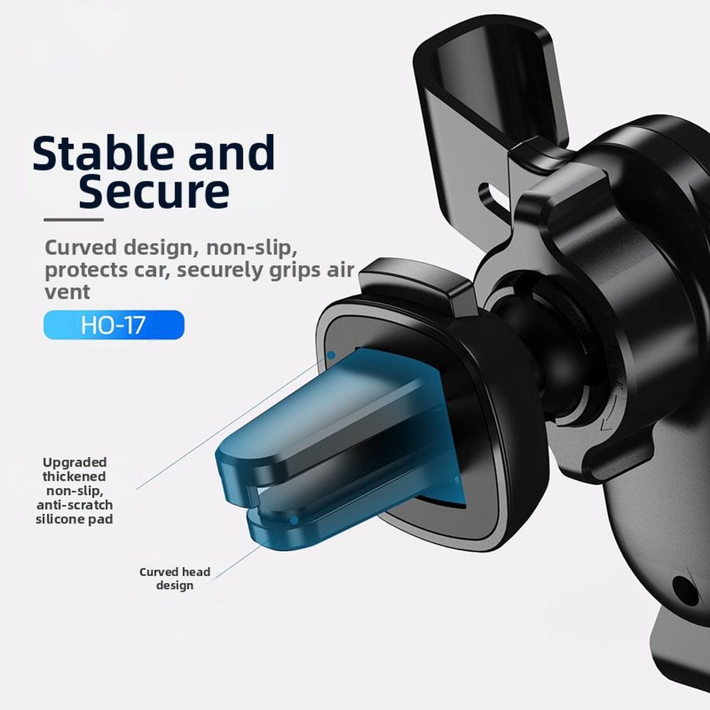 Gravity Lock Magnetic Phone Holder for Car Air Vents Compatible with For 4 7 To 6 9 Inch Smartphones Soft Silicone Protection