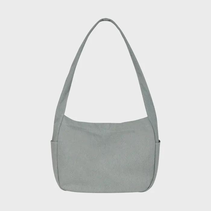 Cat Symbol Applique Washed Crossbody Bag LIGHT BLUE