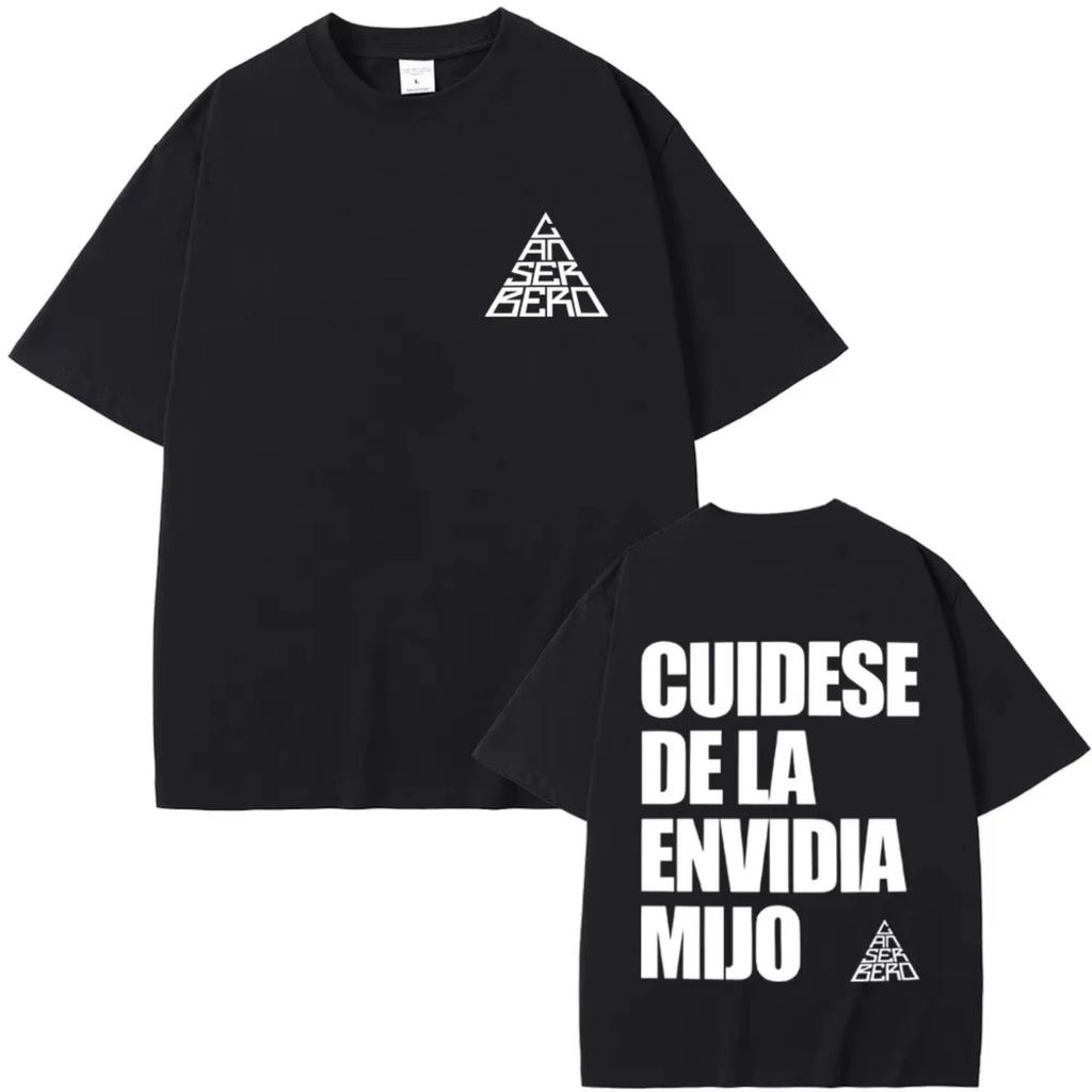 Hot Sale Rapper Canserbero Cuidese Dela Envidia Mijo T-shirt Men Hip Hop Fashion Oversized T Shirt Male Vintage Cotton T-shirts