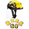 Childrens Safety Helmet Set For Roller Skating With Foam Padding And Knee Protectors For Kids Sports Activities