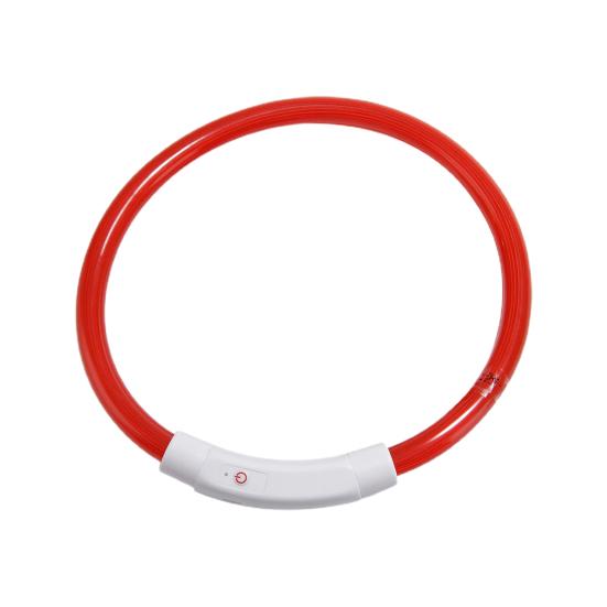 

Ошейник USB перезаряжаемый мигающий ошейник для домашних животных, режущий водонепроницаемый светящийся ожерелье для щенка, ночная безопасность для собак S красный