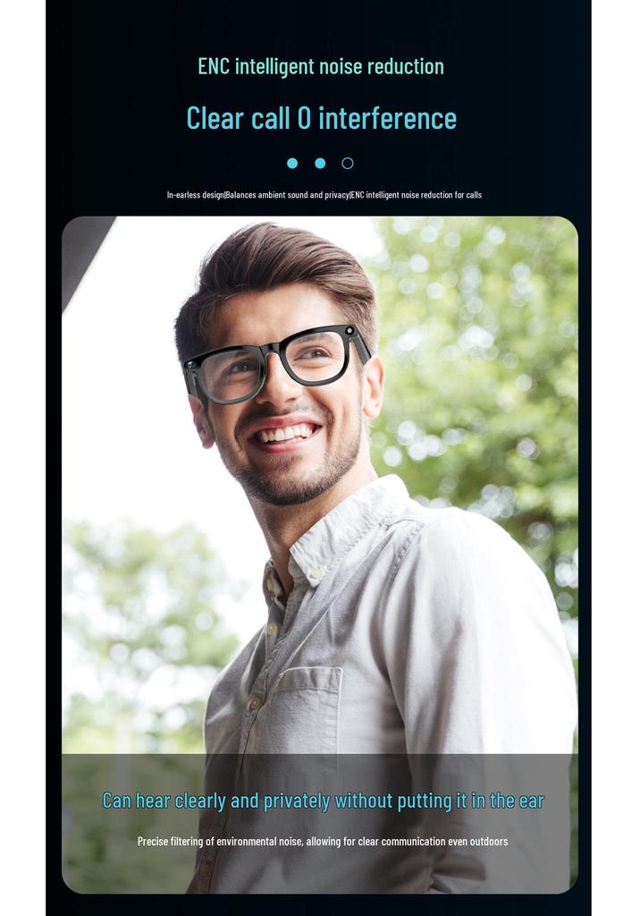 Gafas Inteligentes CY01 - Cámara HD, Música, Llamadas, Reducción de Ruido, Reconocimiento de Objetos y Traducción IA.