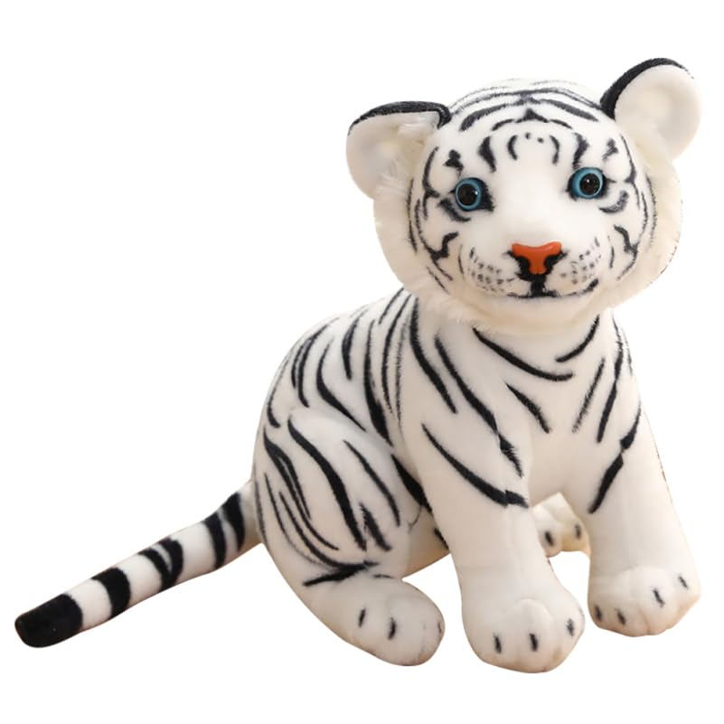 STOBOK Simulation Tiger Doll, White Tiger Plush Toy, Lucky Tiger Plush Toy, Tigger Plush Toy, Tiger Plush Toy, Parrot Plush Toy, Simulation Tiger
