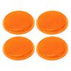 4 pièces Réflecteurs Ronds Orange 45mm Réflecteur Rond Adhésif Universel pour Remorques Camions Voitures Bateaux Camping-cars Caravanes Garages