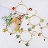 8-Color Gold-Plated Fish Pendant Crystal Bracelet Charming for Women Girls Party Trending Wrist Jewelry Birthday Vacation Gift