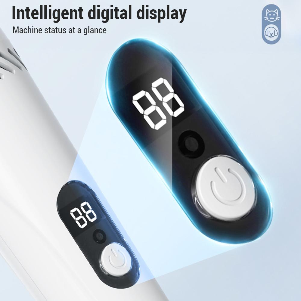 Tragbarer wiederaufladbarer Nagelschleifer für Haustiere mit LED-Beleuchtung, Diamant-Schleifscheibe, drei