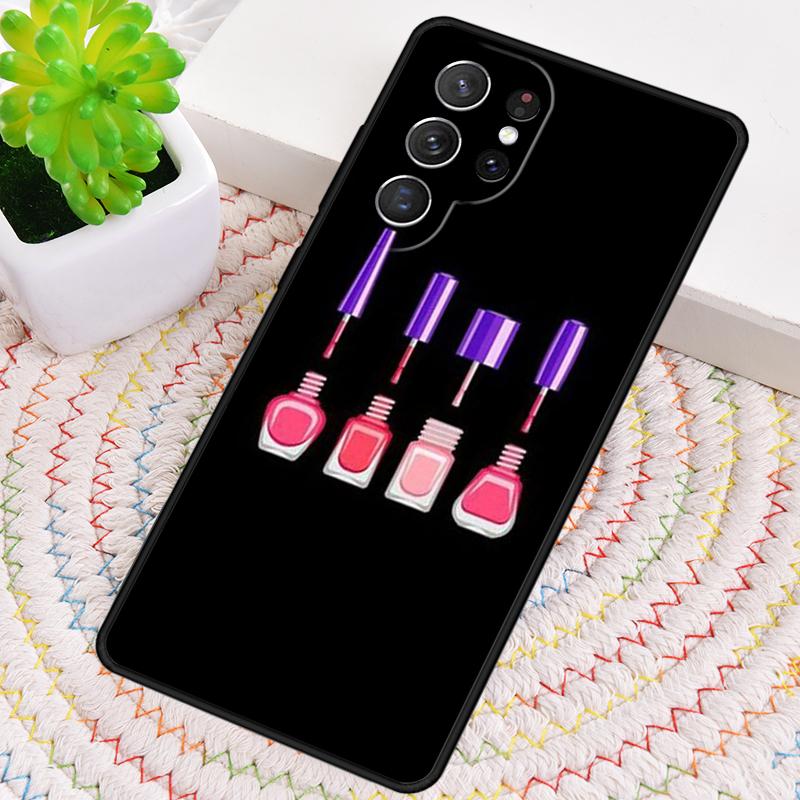 Nail Polish Silicone Phone Case For Samsung Galaxy Note 10 Pro S26 S25 S24 S23 S22 S21 Plus S25Ultra Capa Cover