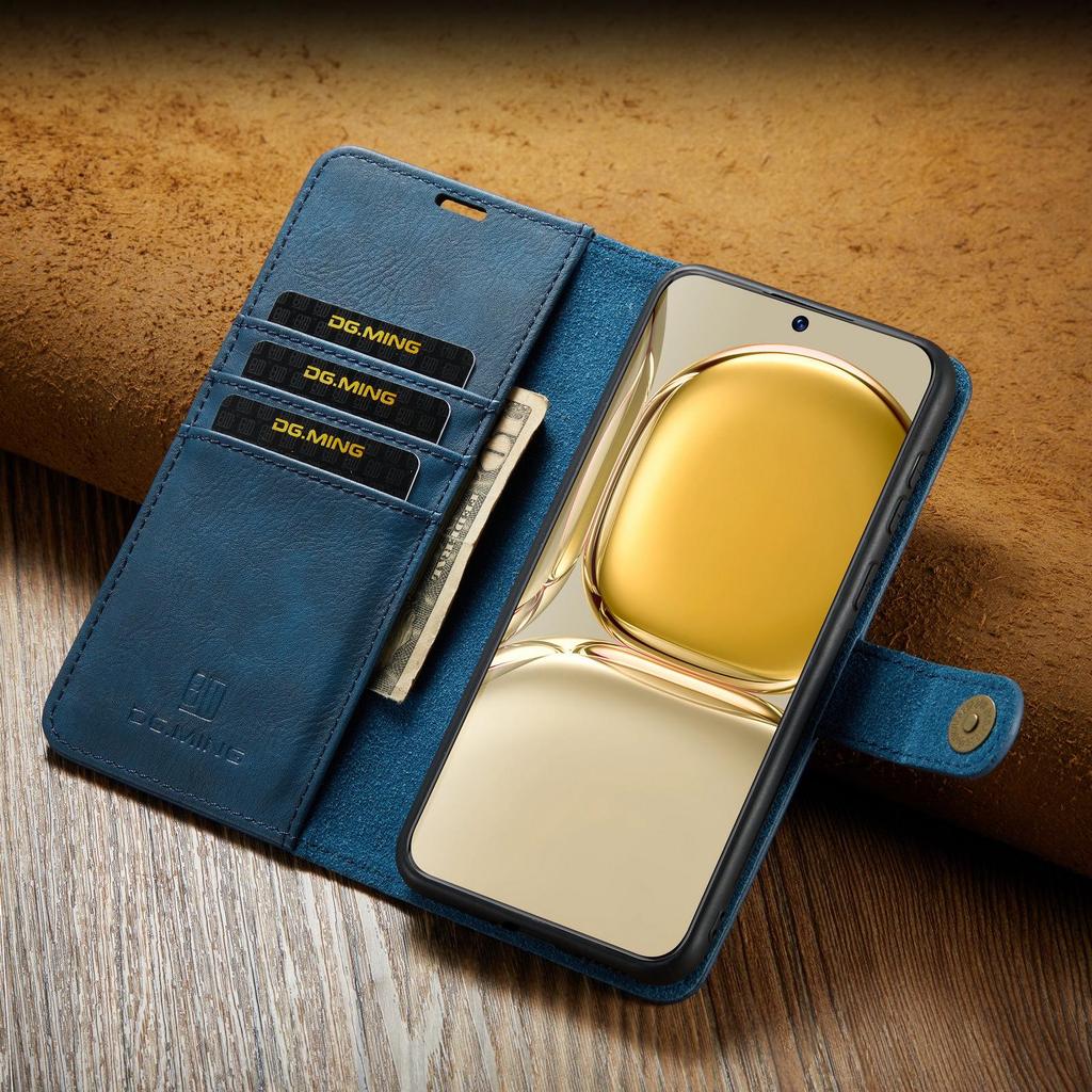 Huawei P50 Pro Magnetic Card Holder Cowhide-Feel Protective Case