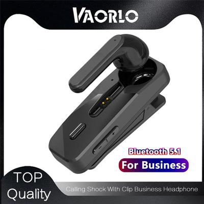 VAORLO Llamadas Shock Business Heapdhone con Clip Nosie Cance HD Microphoen llamadas manos libres para todos los teléfonos inteligentes auriculares Bluetooth