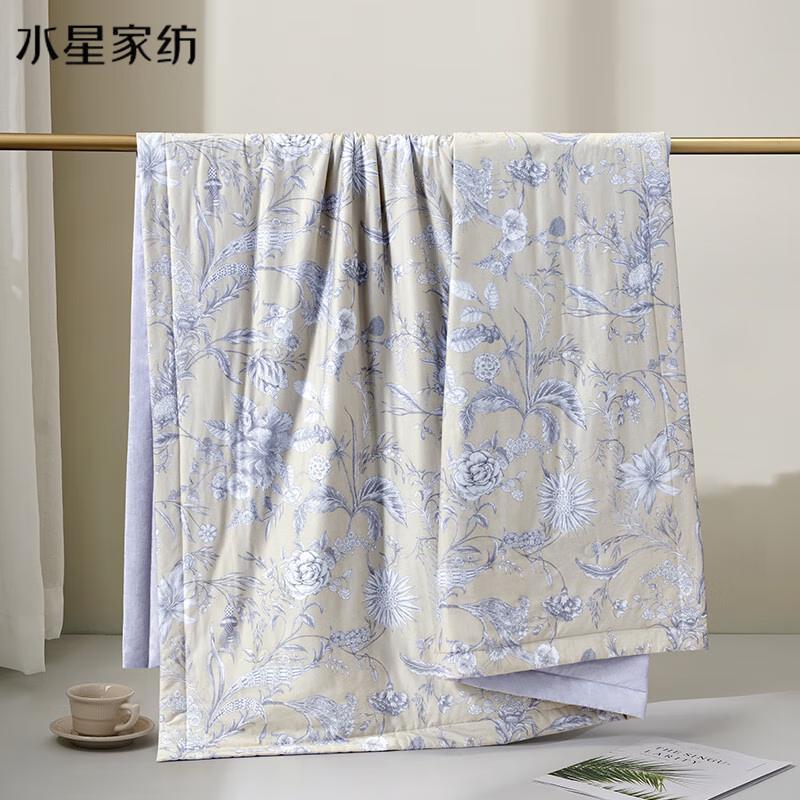 

Mercury Home Textiles All Cotton Antibacterial Summer Quilt - Seeking Intention Prosperous Flowers