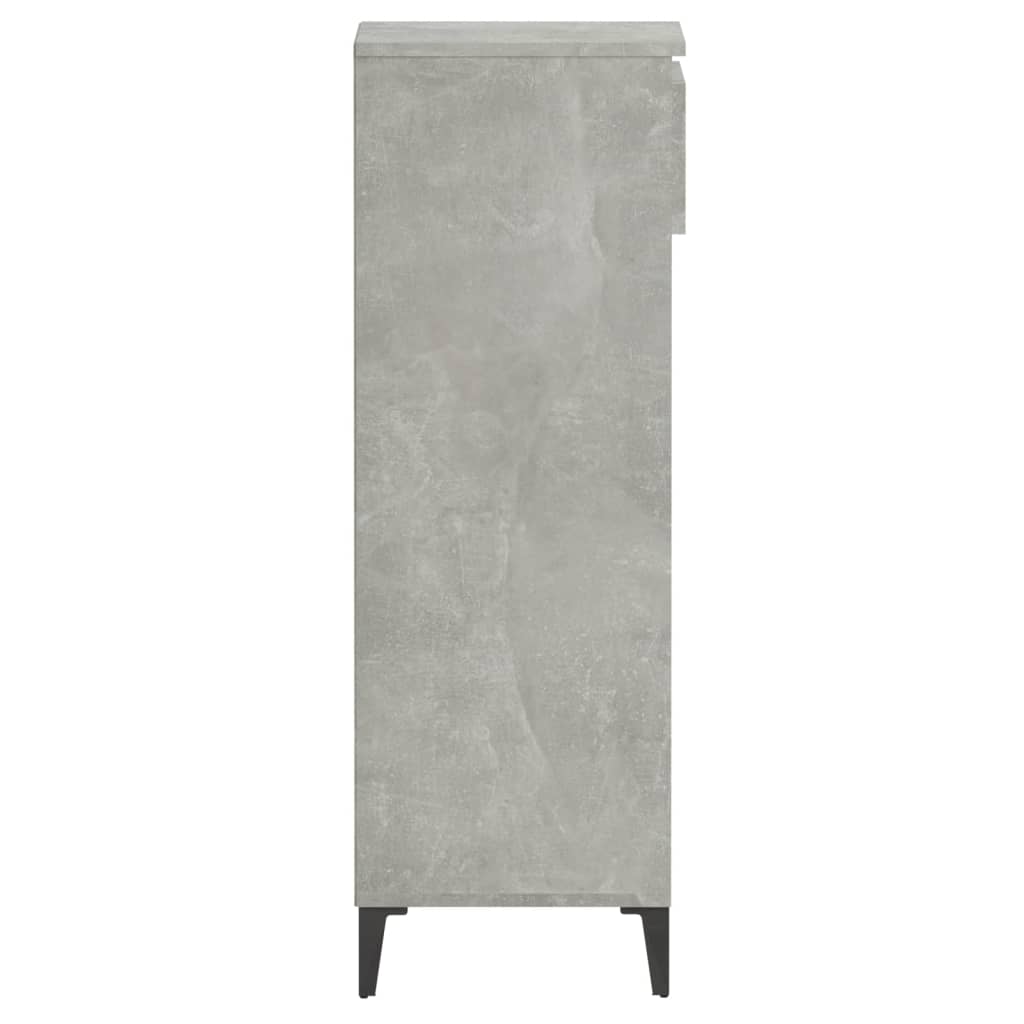 Shoe Rack Concrete Grey 40 X 36 X 105 Cm Engineered Wood