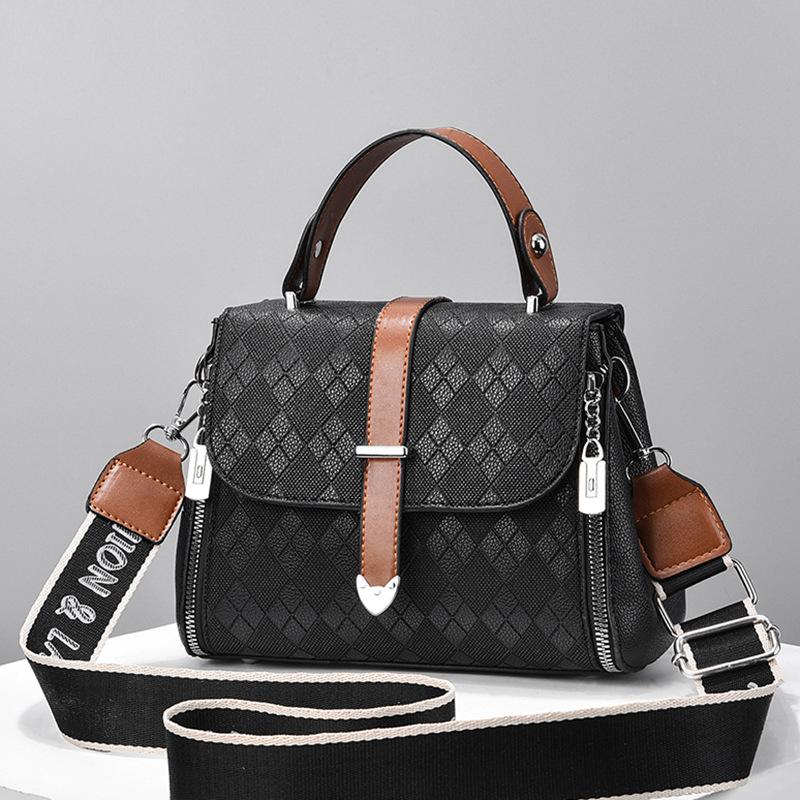 

Трендовая новая женская сумка через плечо, высококачественная однотонная сумка через плечо с буквенным принтом, модная женская сумка, повседневные сумки-тоут