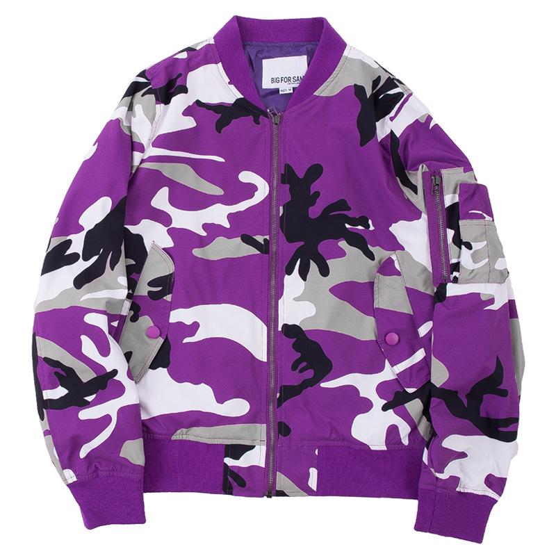 Męska kurtka pilotka MA1 w kamuflażu: Modna kurtka bejsbolowa inspirowana Siłami Powietrznymi USA na jesień/zimę