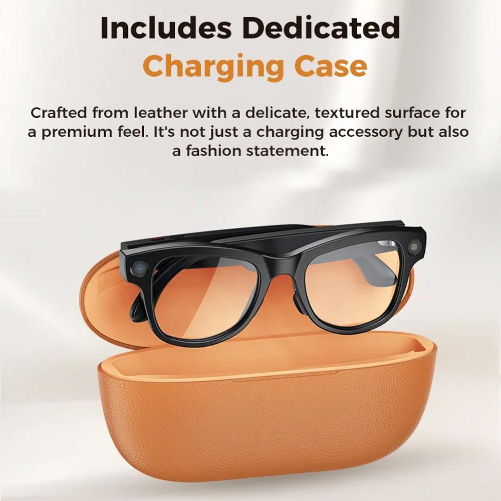 4K 800W HD Camera AI Smart Glasses Men Record Video 3790mAh Battery Languages Translation 3D Music Player Glasses With Camera