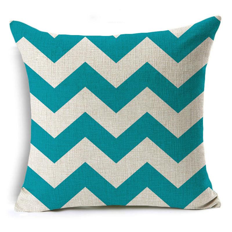 Geometric Cushion Cover Creative Simple Office Linen Pillow Case Modern Style Waist