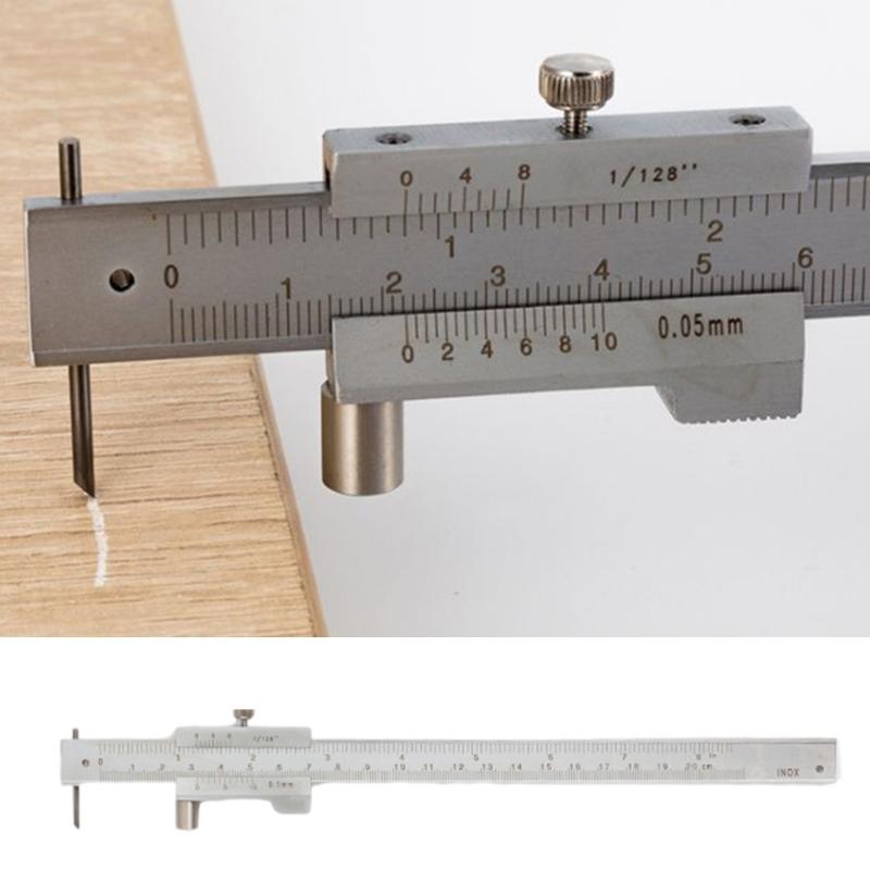 Metal Verniers Calipers 8in 200mm Stainless Steel with Engraveds Scale for Scribing Iron Wood and Other Surfaces