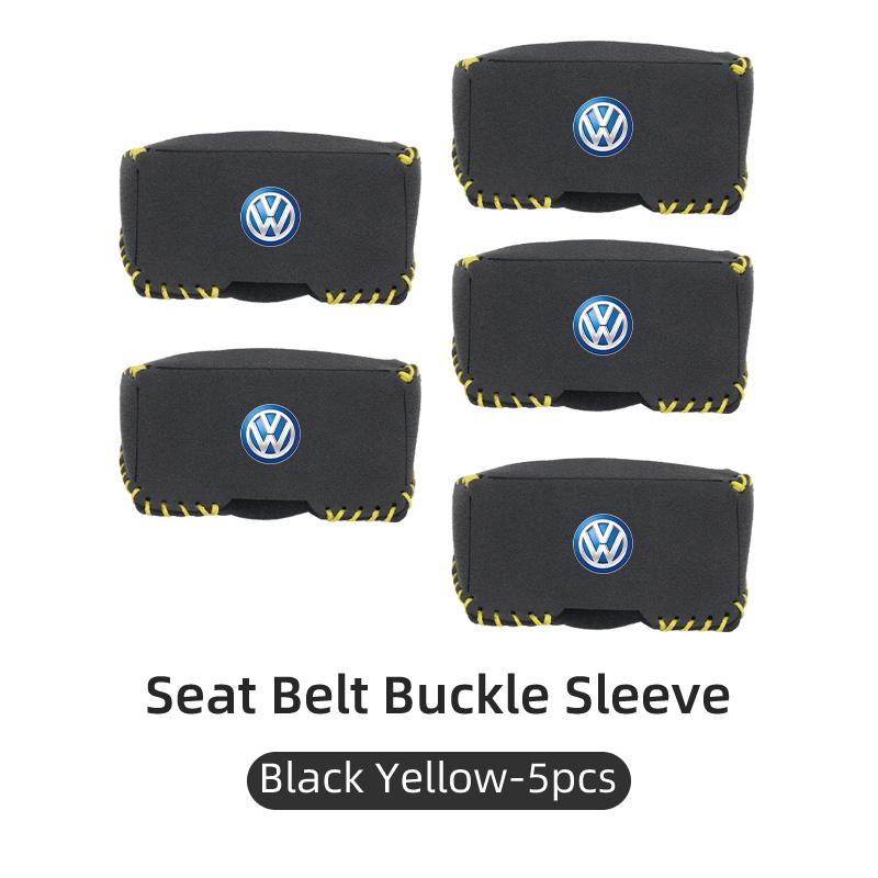 Car Suede Safety Belt Buckle Protector Cover Interior Accessories For VW Scirocco Jetta Beetle Passat Polo Tiguan Sharan Touran H22