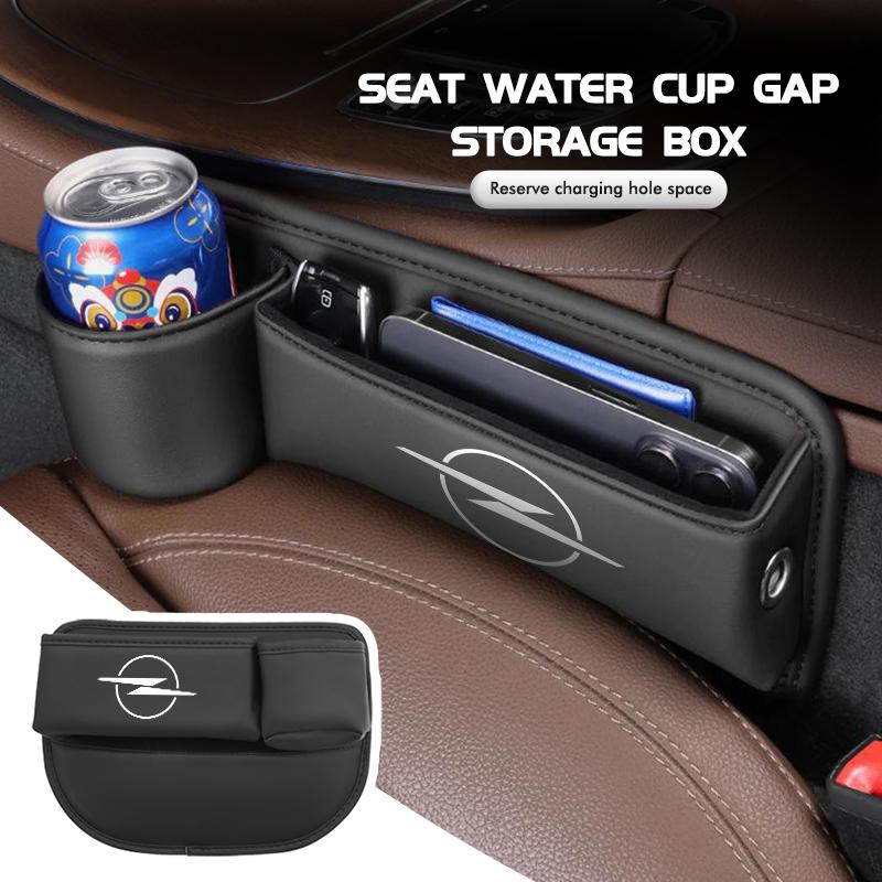 Leather Car Seat Gap Cup Holder Seats Crevice Side Tissue Organizer Box For Opel Astra G J H Insignia Zafira Corsa D C Vectra