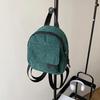 1 Pcs Corduroy Shoulder Ins Mini Backpack For Women's Korean Version High School Student Forest Style Minimalist Retro Backpack