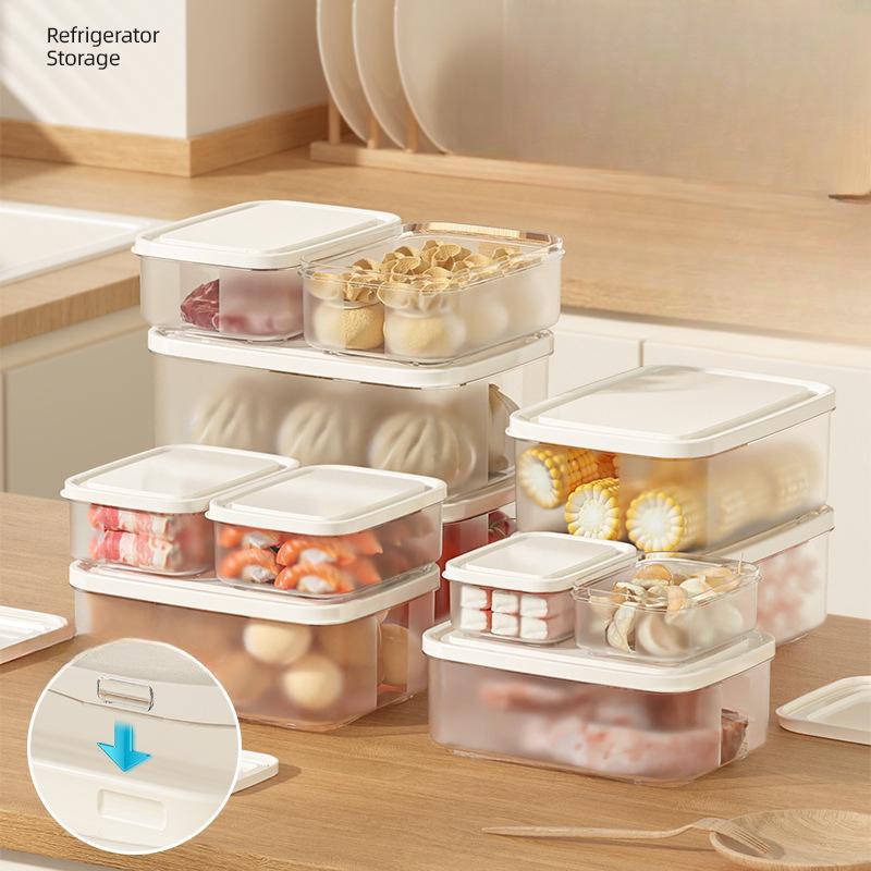 Cream-style Refrigerator Preservation Box Kitchen Food Freezing Sealed Preservation Box Food-grade Plastic Storage Box