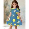 Summer Hot Sale Strawberry Print Kids Princess Dress Comfortable Casual Fruit Kids' Beach & Vacation Outfit Dress for Girls