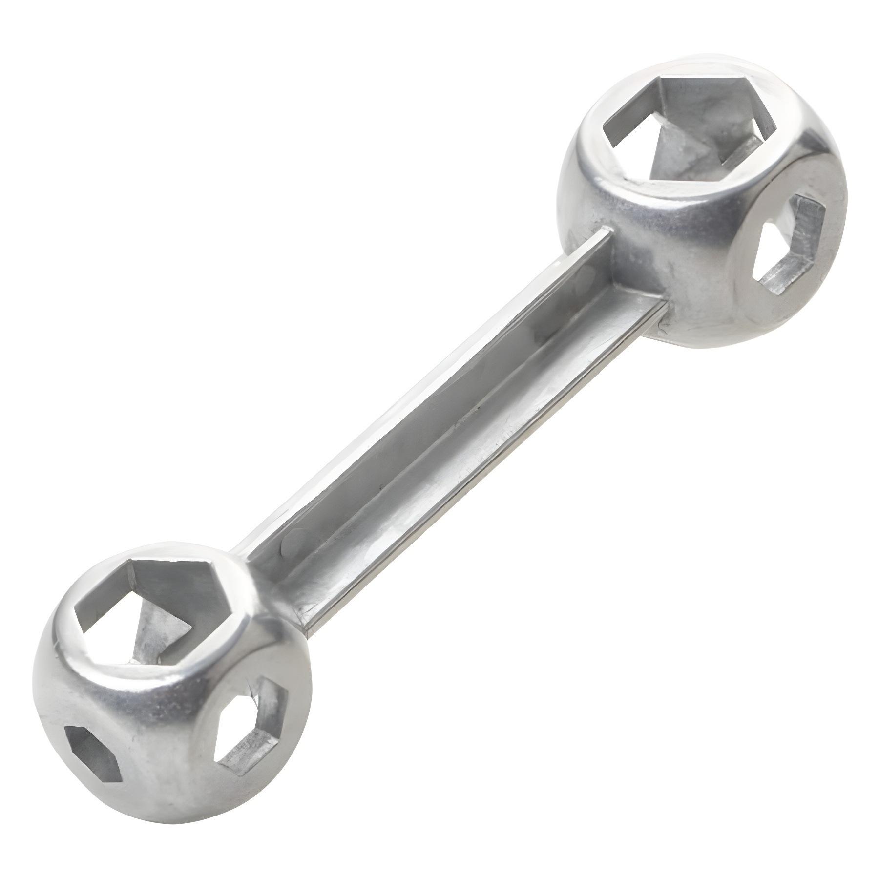 

1pc Multi-functional Portable Hex Wrench, Suitable for Motorcycles and Bicycles - Compact Aluminum Alloy Dog Bone Design