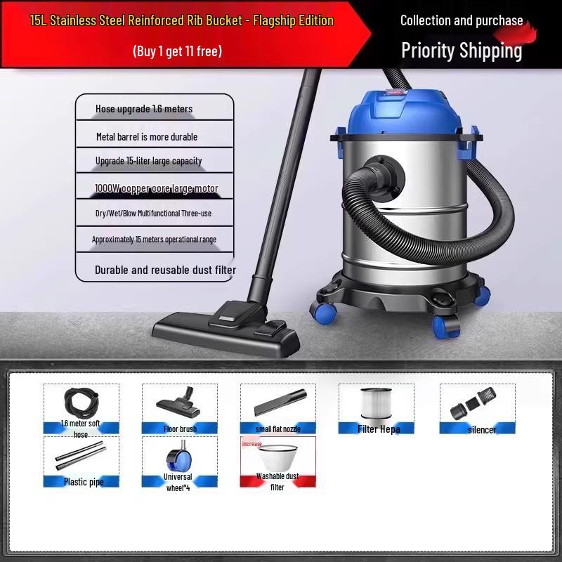 Leistungsstarker Staubsauger mit hoher Saugkraft für Zuhause, Auto und gewerbliche Nutzung