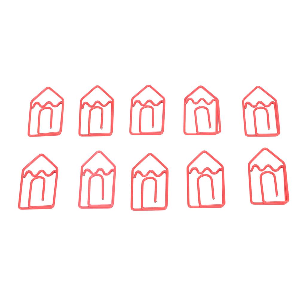 100 Pcs Shaped Paper Clips Metal Cute Style Light Portable Office Clips for Document File Classification