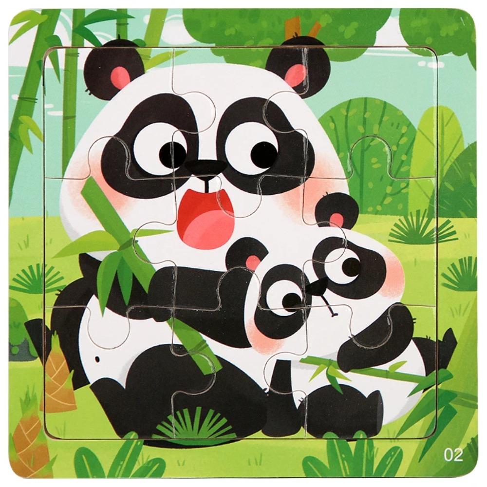 Montessori Wooden Children Cartoon Animal Pattern Puzzle Toy For Early Childhood Education 2-7 Years Old