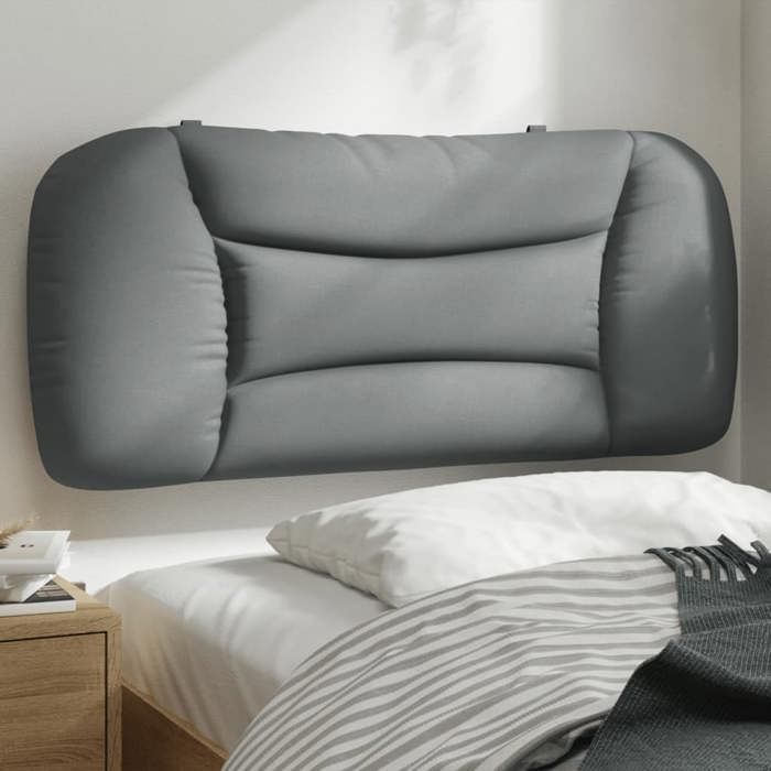VidaXL Coussin de Tête de Lit, Oreiller de Lecture avec Fermeture à Glissière, Coussin de Lecture pour Lit Chambre, Gris 374525